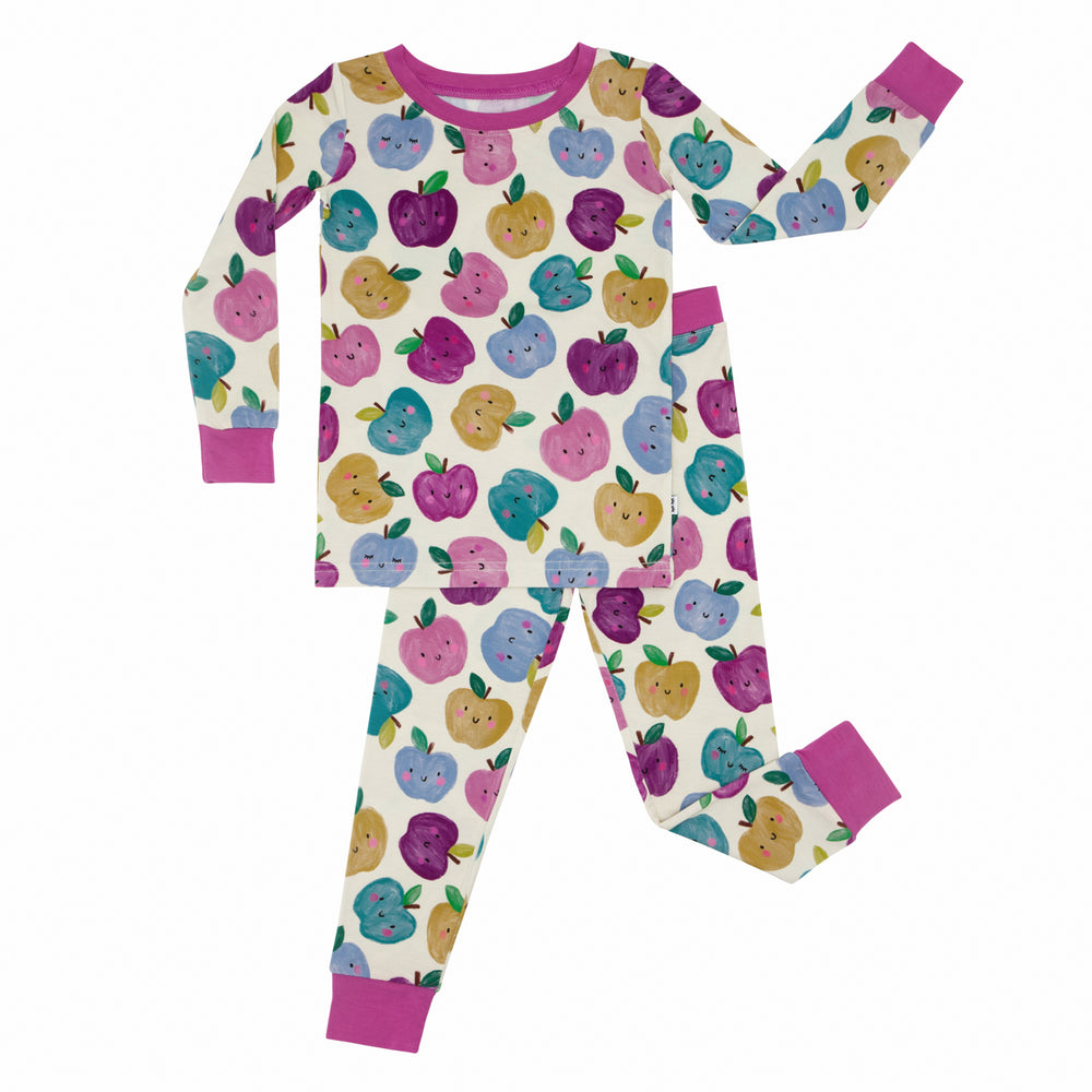 Flat lay of a Berry Apple of my Eye two piece pajama set
