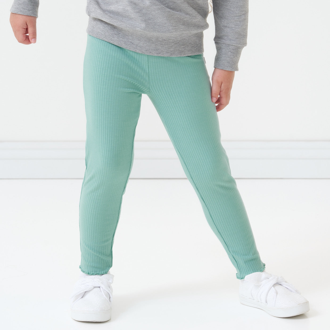 Aqua Green color ladies cotton lycra premium leggings stitching-LGD09