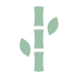 Green bamboo icon on a white background