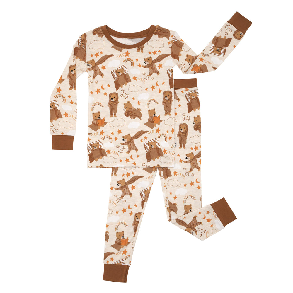 Flat lay of a Beary Sleepy Two-Piece Pajama Set