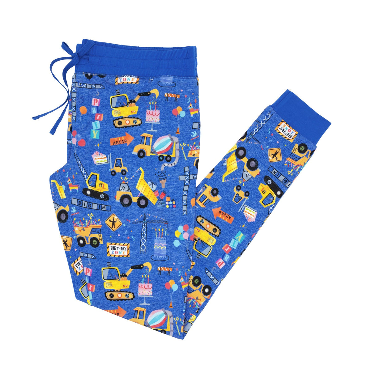 Flat lay of Birthday Builders Women's Pajama Pants