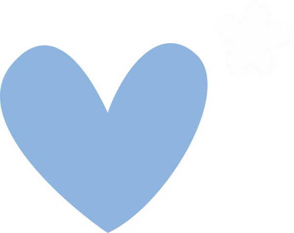 Solid light blue heart shape on a white background