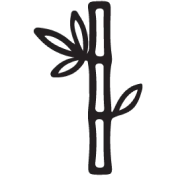 Black bamboo stalk icon