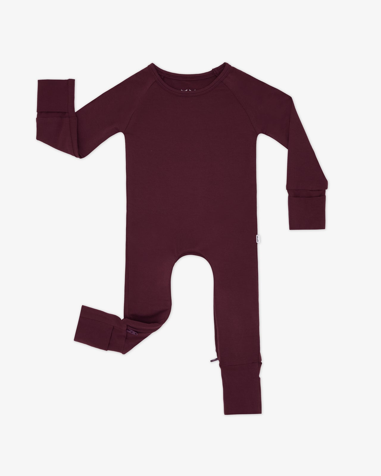 Flat lay of the Classic Burgundy Crescent Zippy