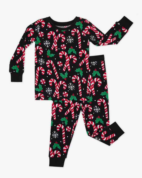 Flat lay of the Merry Mints Two-Piece Pajama Set