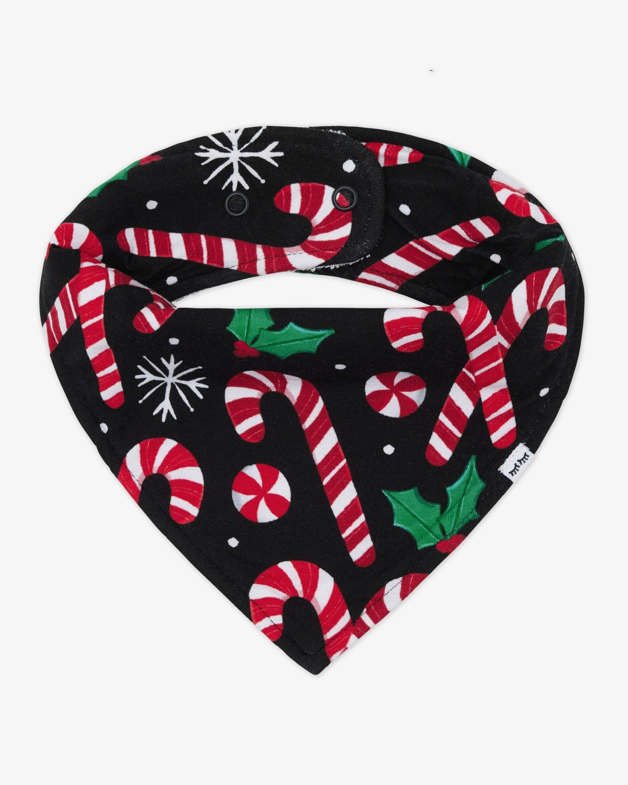 Flat lay of the Merry Mints Bandana Bib