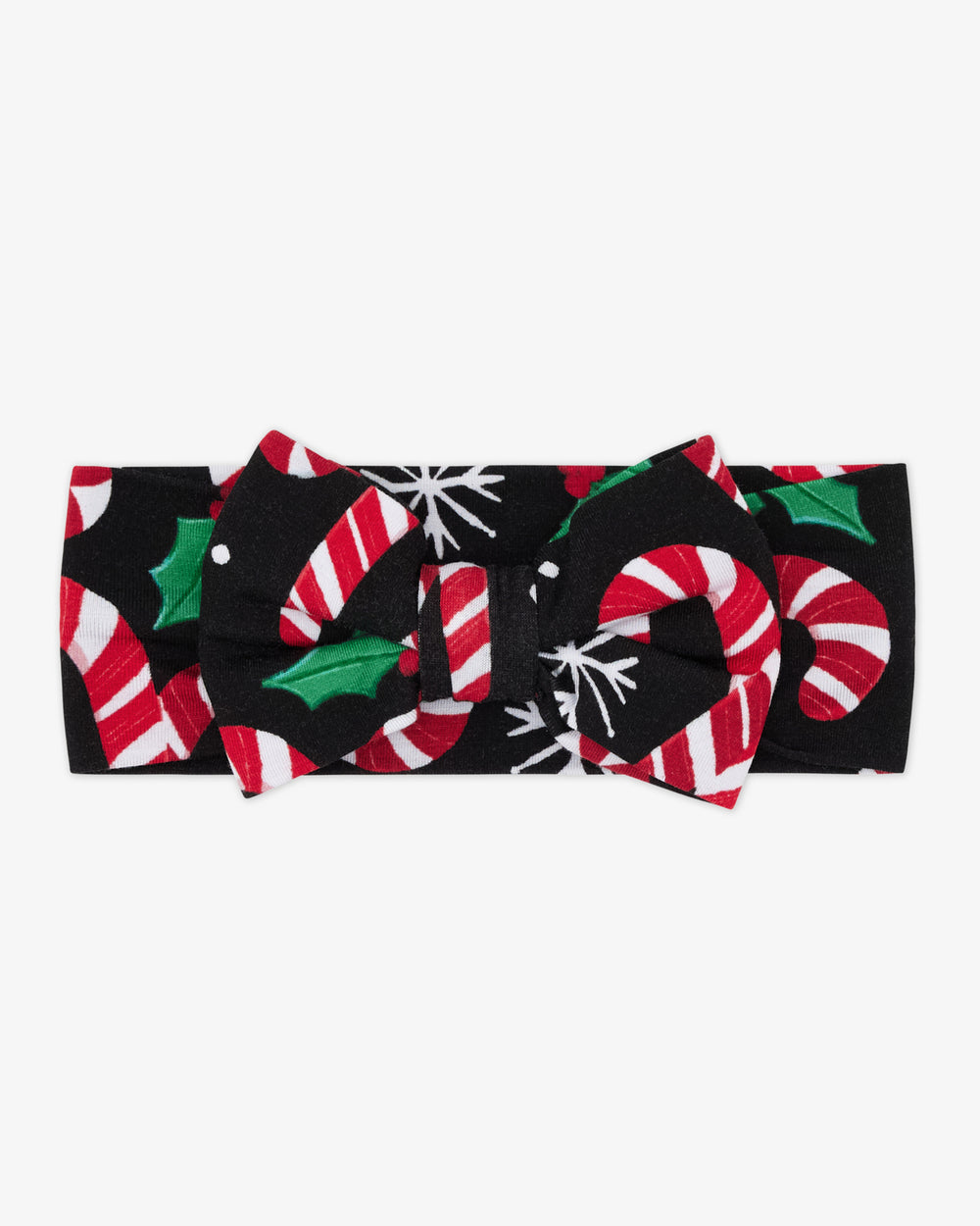 Flat lay of the Merry Mints Luxe Bow Headband