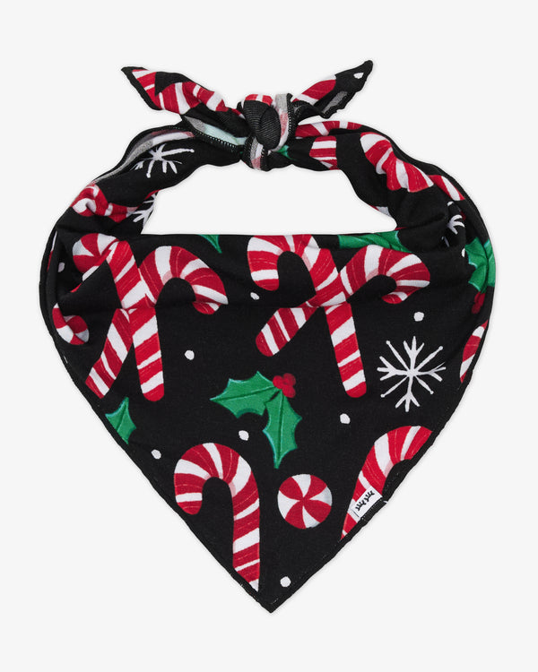 Flat lay of the Merry Mints Pet Bandana