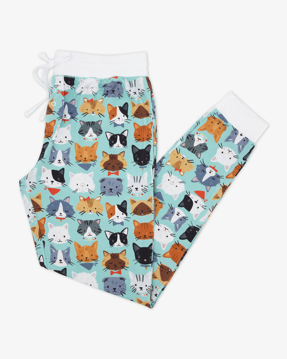 Flat lay of the Purrfect Pals Women's Pajama Pants