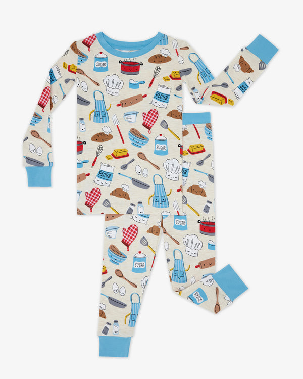 Flat lay of the Little Chef Two-Piece Pajama Set