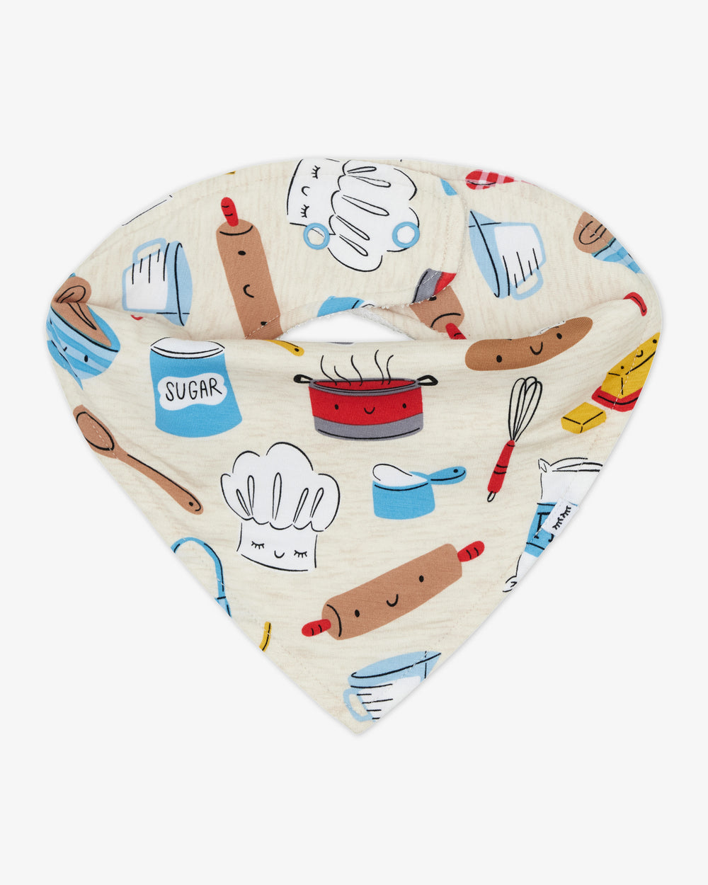 Flat lay of the Little Chef Bandana Bib