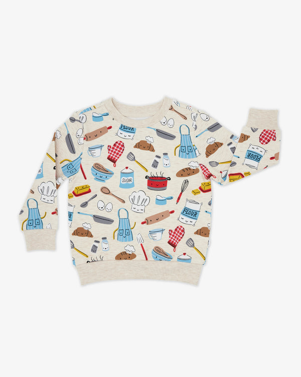 Flat lay of the Little Chef Crewneck Sweatshirt