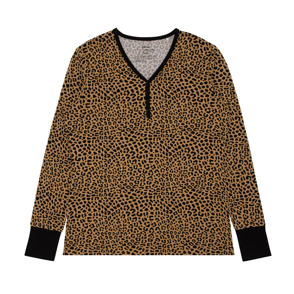 Flat lay image of a Classic Leopard woman's pajama top