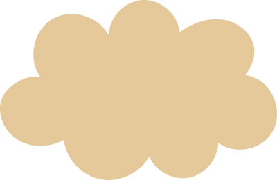 Illustration of a fluffy golden cloud