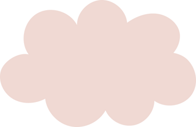 Illustration of a fluffy pink cloud