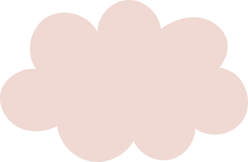 Illustration of a fluffy pink cloud