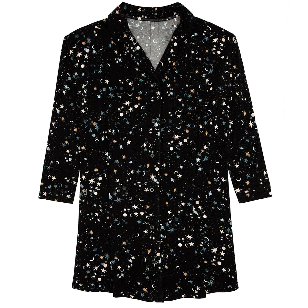 Flat lay image of a Counting Stars women's sleep shirt
