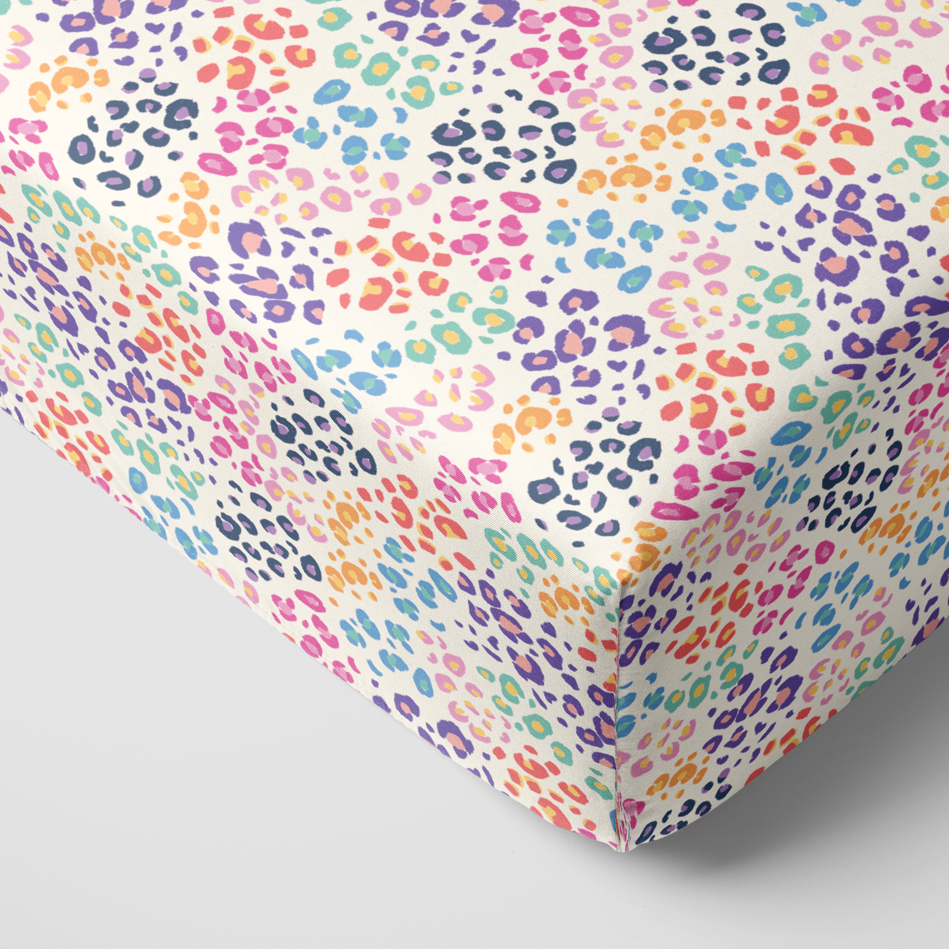 Rainbow polka store dot crib sheet