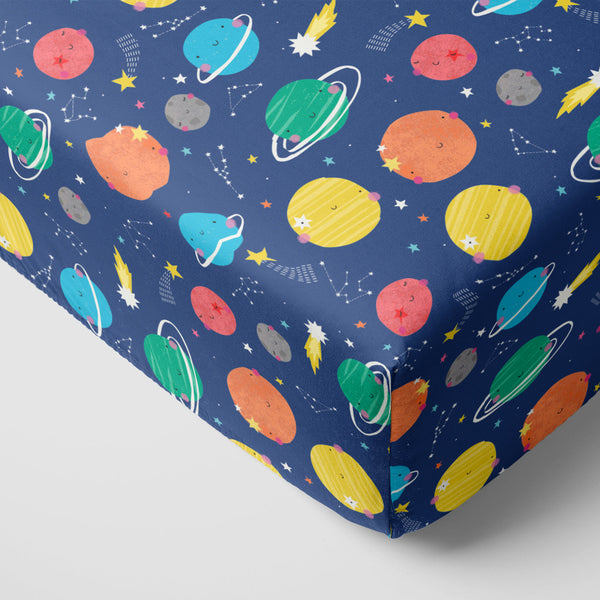 Galaxy crib hot sale sheets