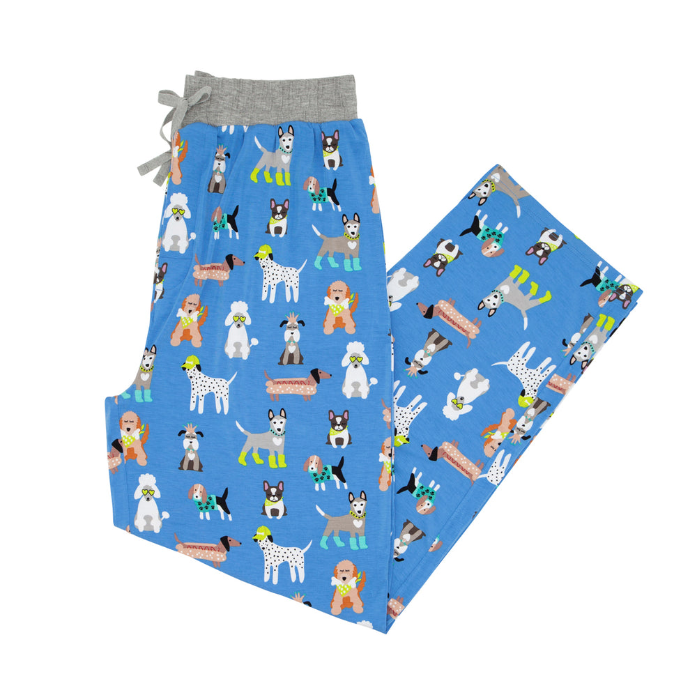 Flat lay image of Dapper Dogs men's pajama pants