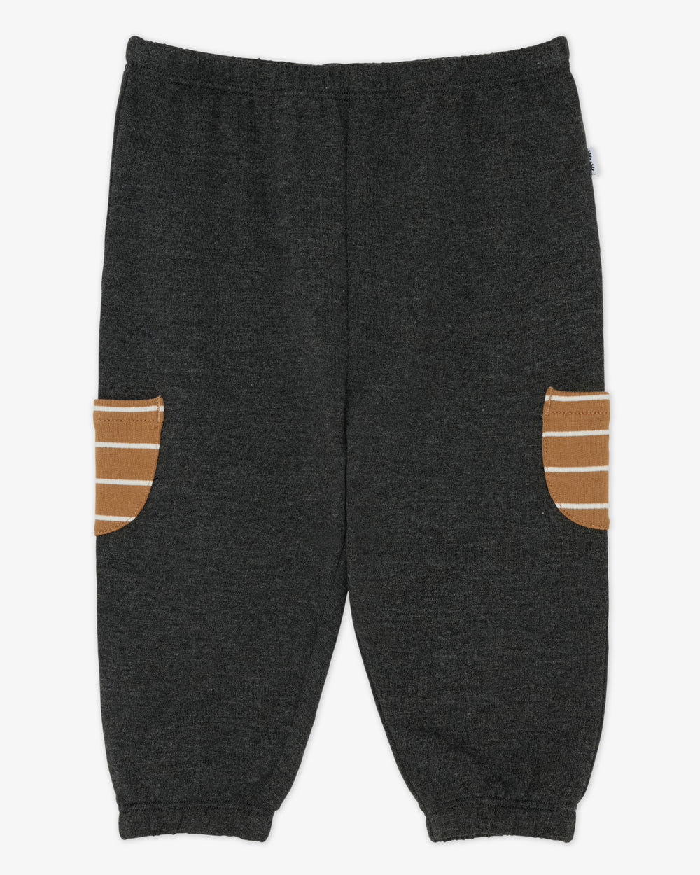 Flat lay of the Heather Black Cinched Jogger