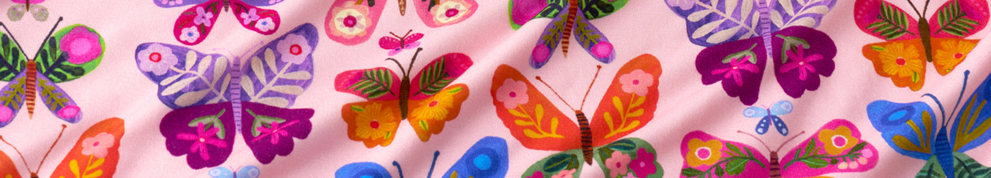 Close up of the Flutter Garden print