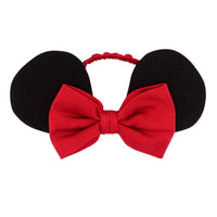 Alternate flat lay image of a Minnie Mouse Red luxe bow headband