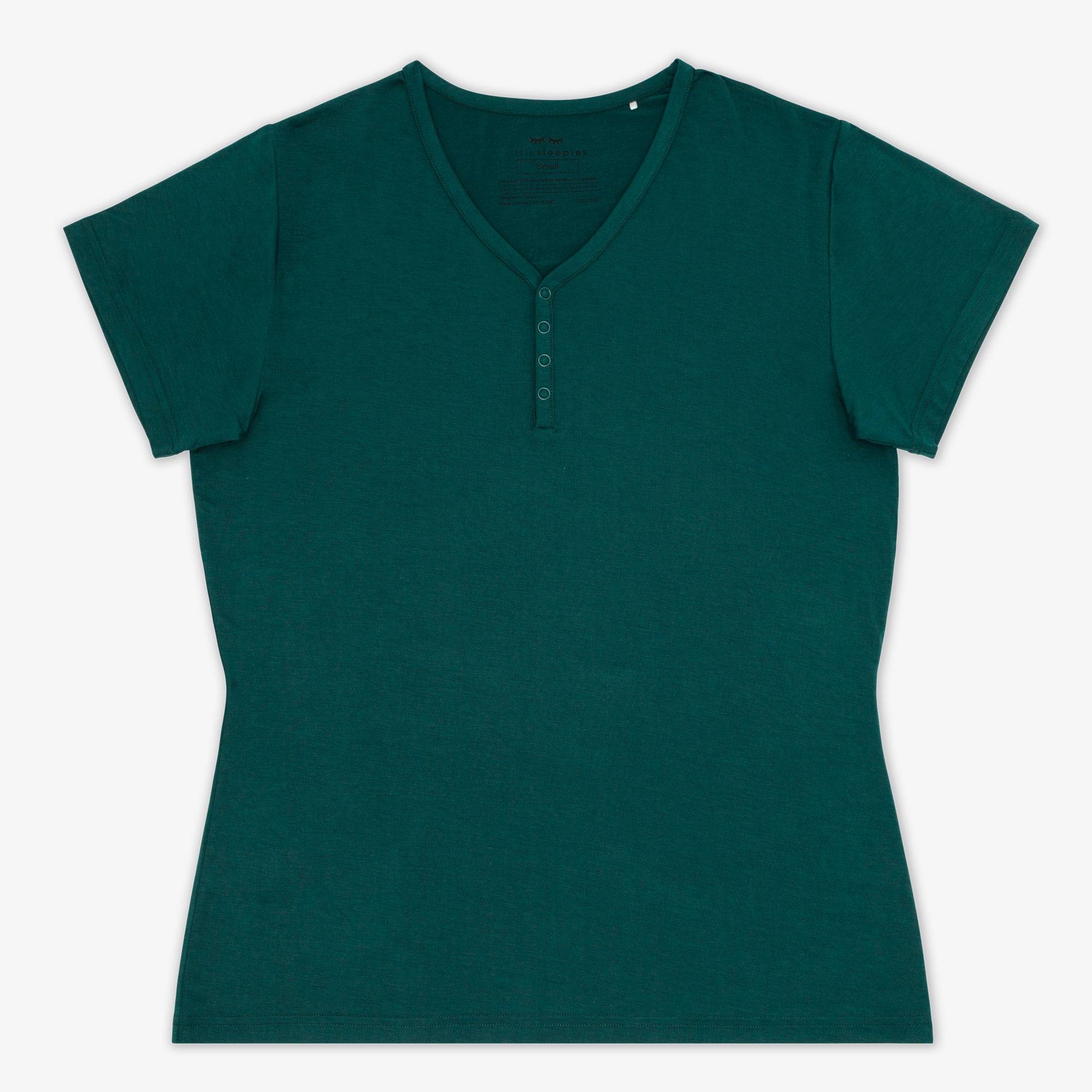 Flat lay image of the Emerald Women's Short Sleeve Pajama Top