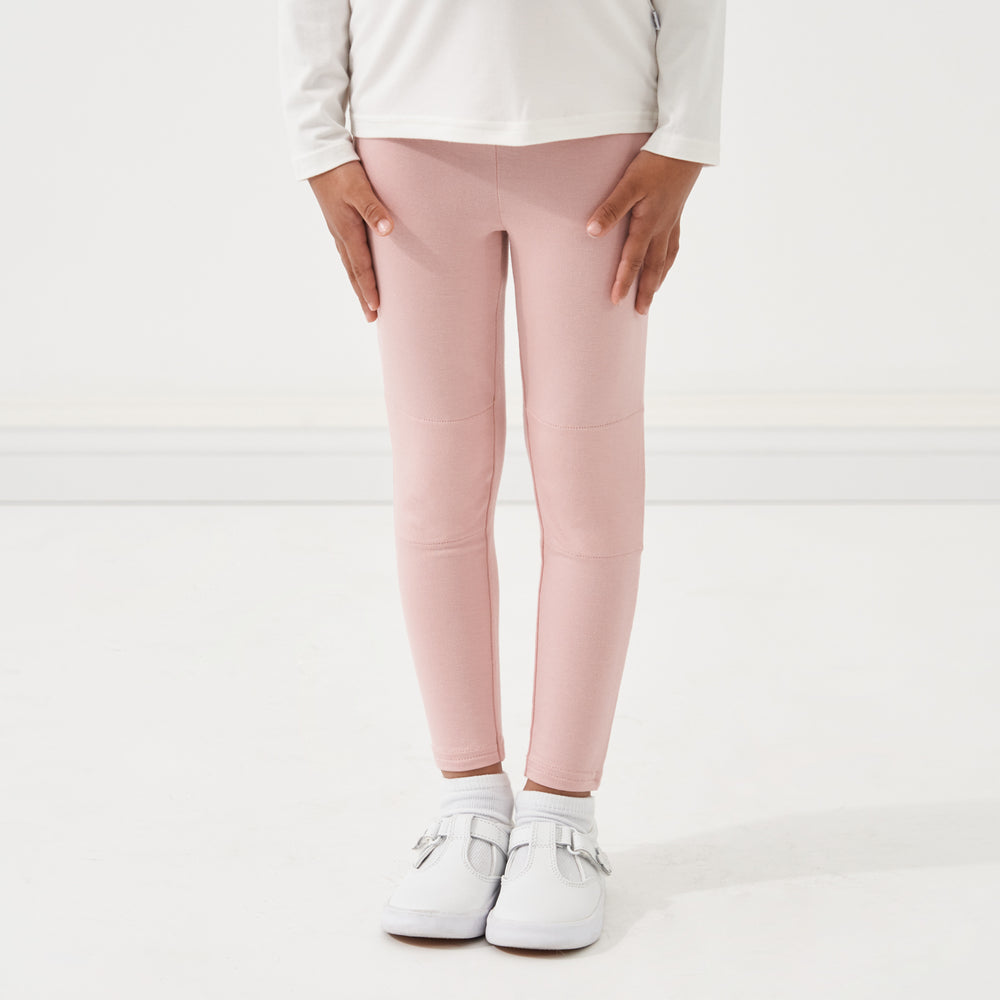 Click to see full screen - Child wearing Mauve Blush leggings