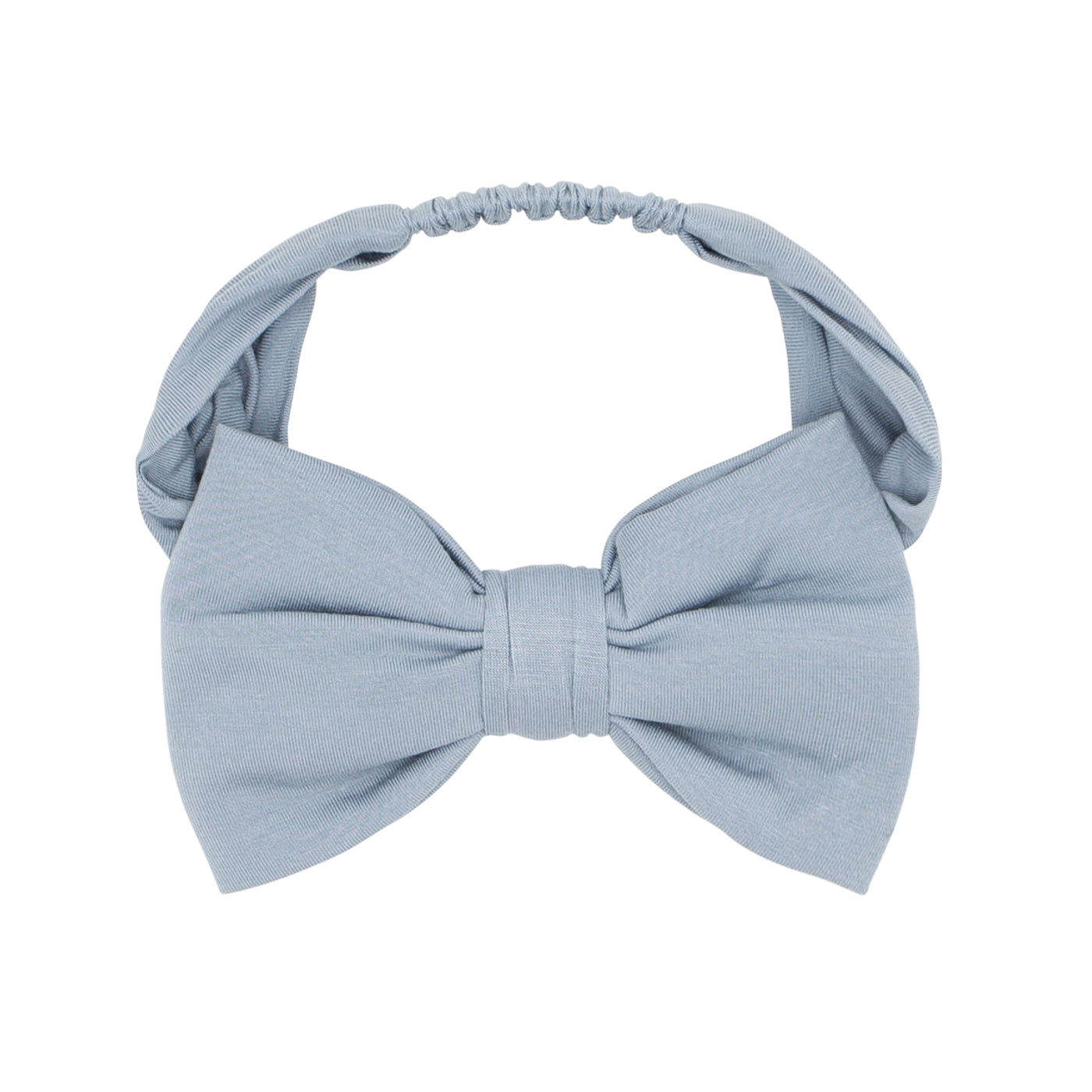 Blue Luxe Baby Girl Soft & Stretchy Bamboo Bow Headbands 4T - 8 Years by Little Sleepies