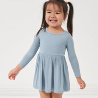 Alternate image of a child wearing a Fog twirl dress with bodysuit