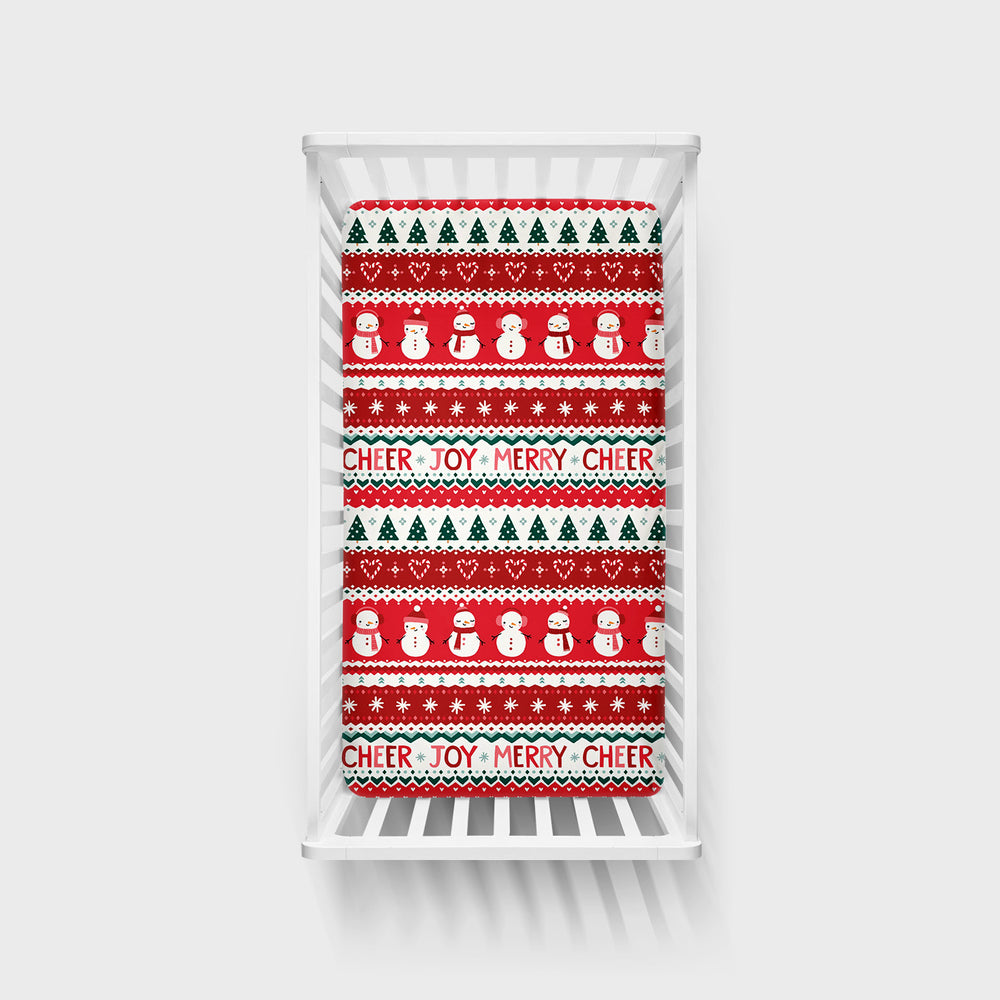 Festive Fair Isle Fitted Crib Sheet