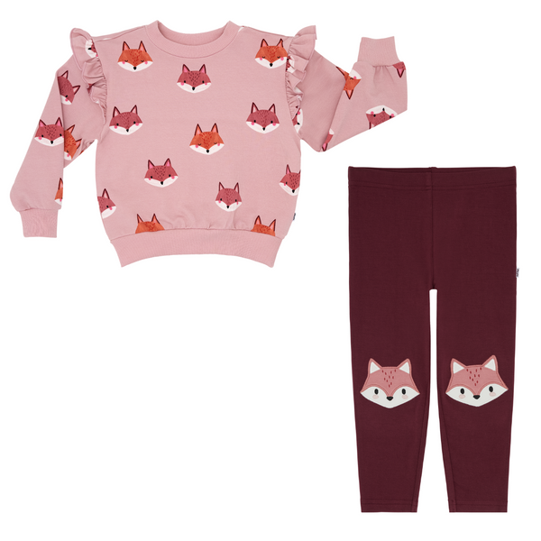 Fox Tracks Flutter Crewneck and Fox Patch Legging