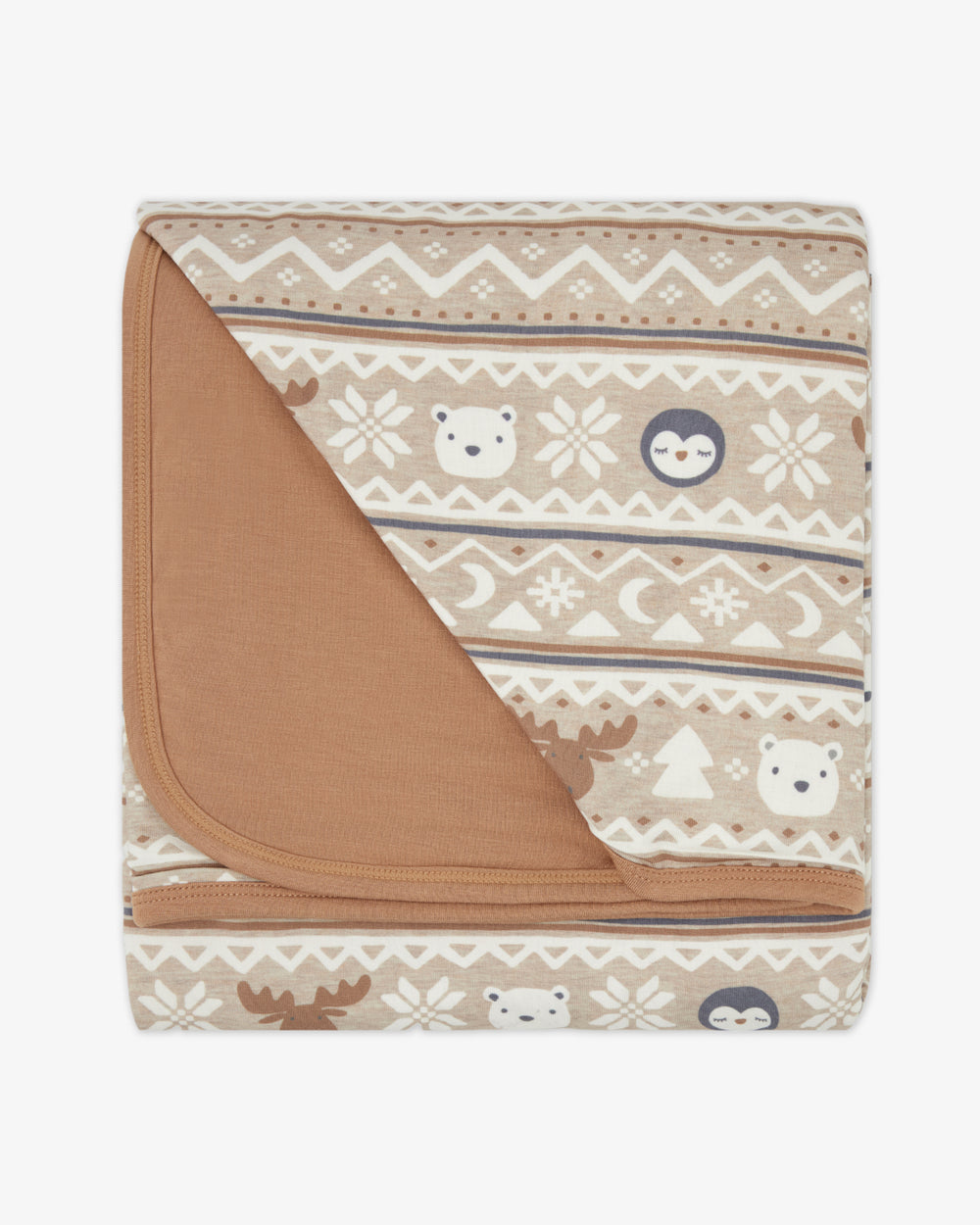 Flat lay of the Frosty Fair Isle Large Cloud Blanket®