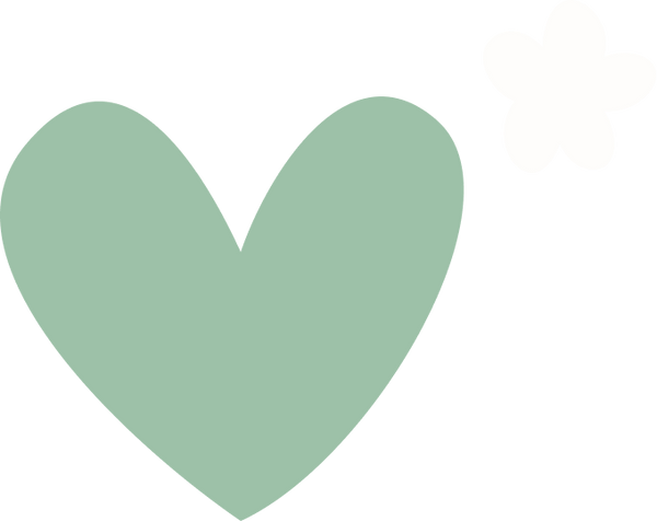 Solid light green heart shape on a white background