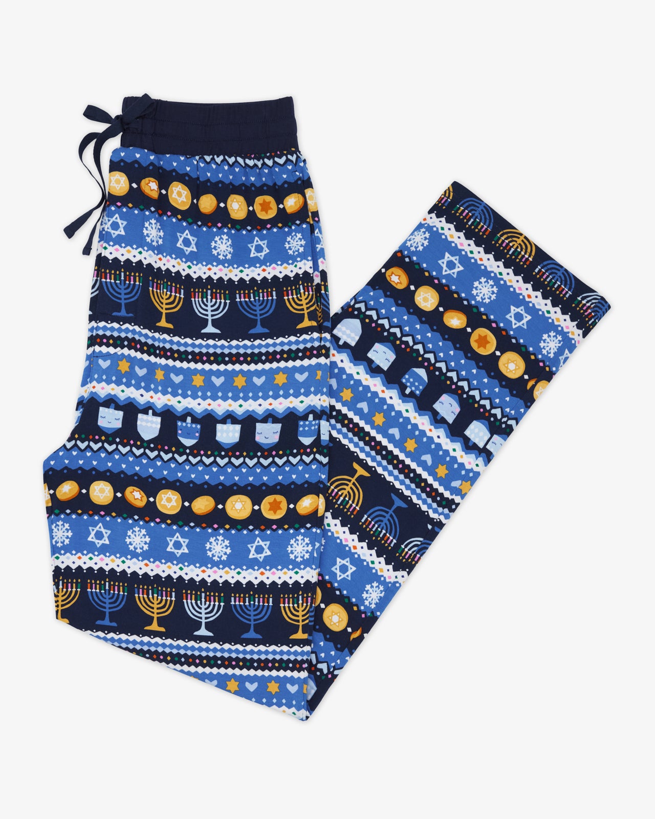 Flat lay of the Hanukkah Fair Isle Men's Pajama Pants