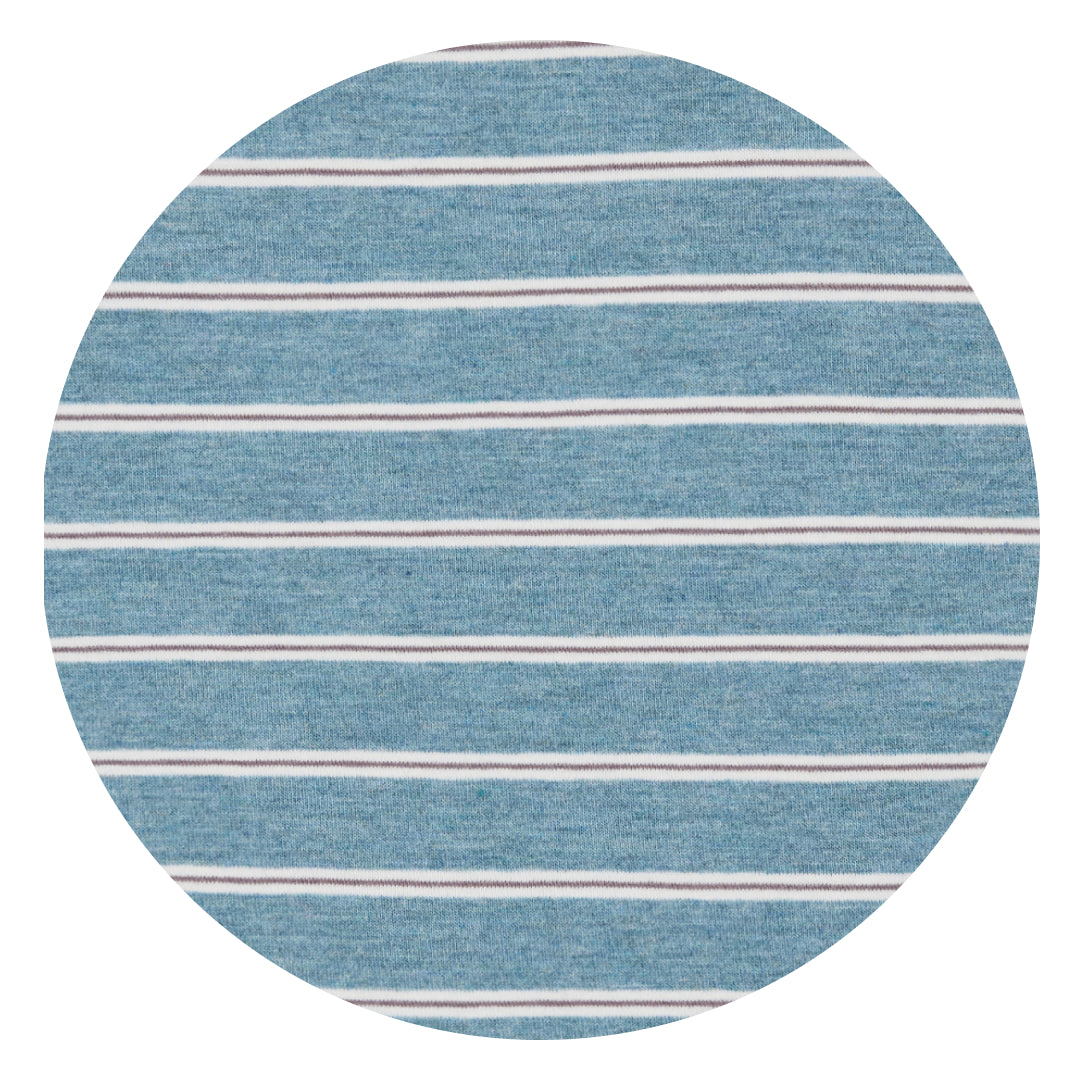 Heather Dusk Blue Stripes print swatch