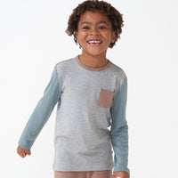 Child wearing a Colorblock Pocket tee