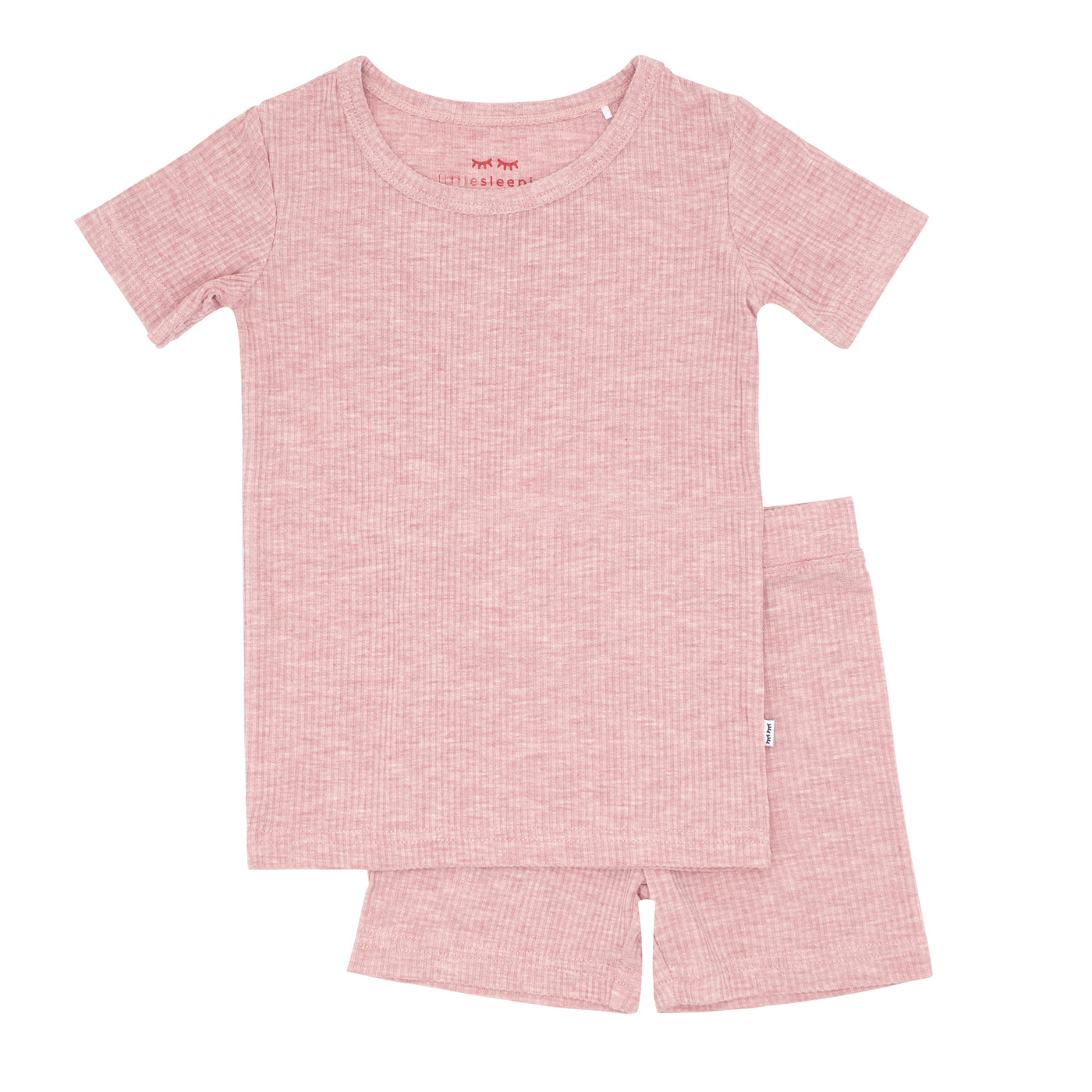 Heather Mauve Ribbed Two-Piece Short Sleeve & Shorts Pajama Set ...