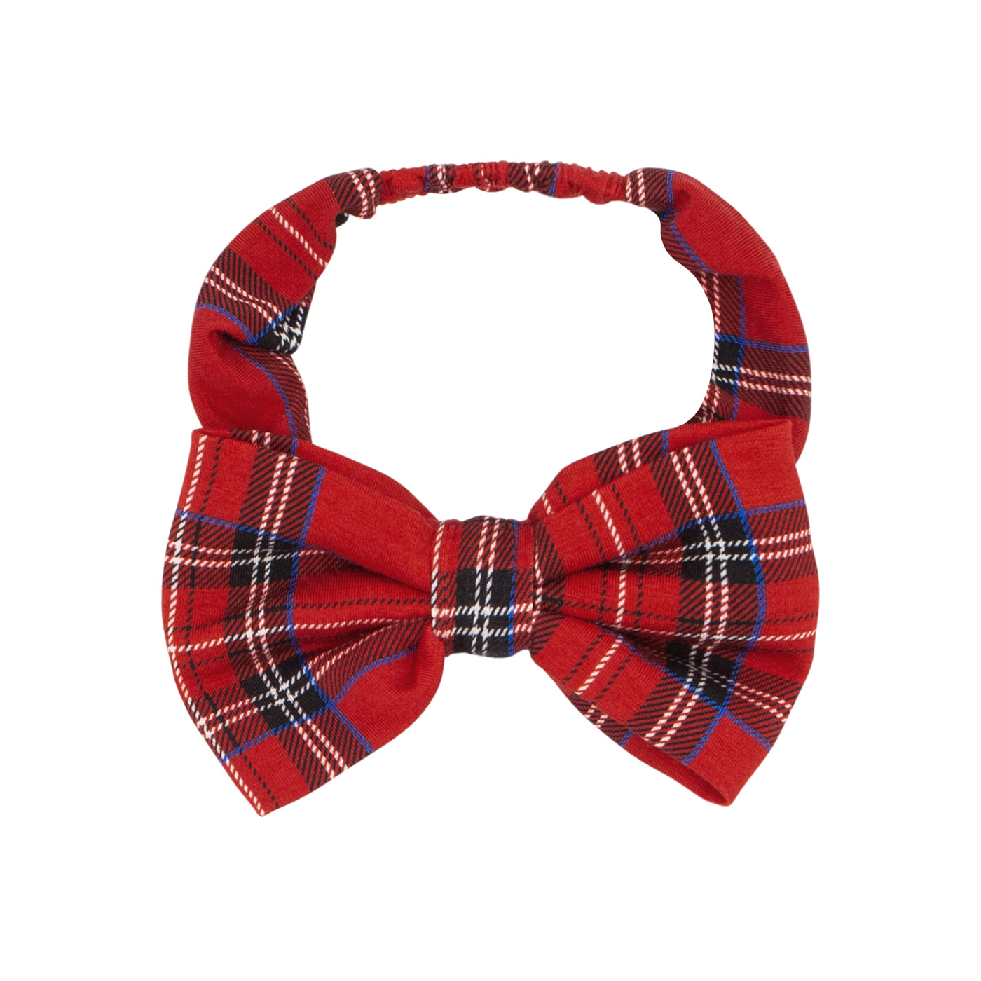 Alternate flat lay image of a Holiday Plaid luxe bow headband