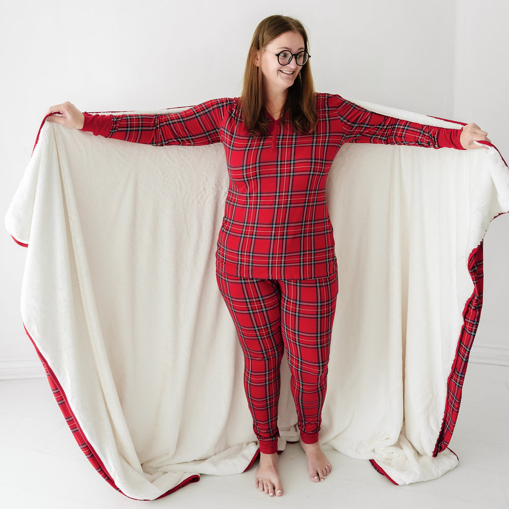 Holiday Plaid Women's Pajama Top