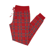 Flat lay image of Holiday Plaid women's pajama pants