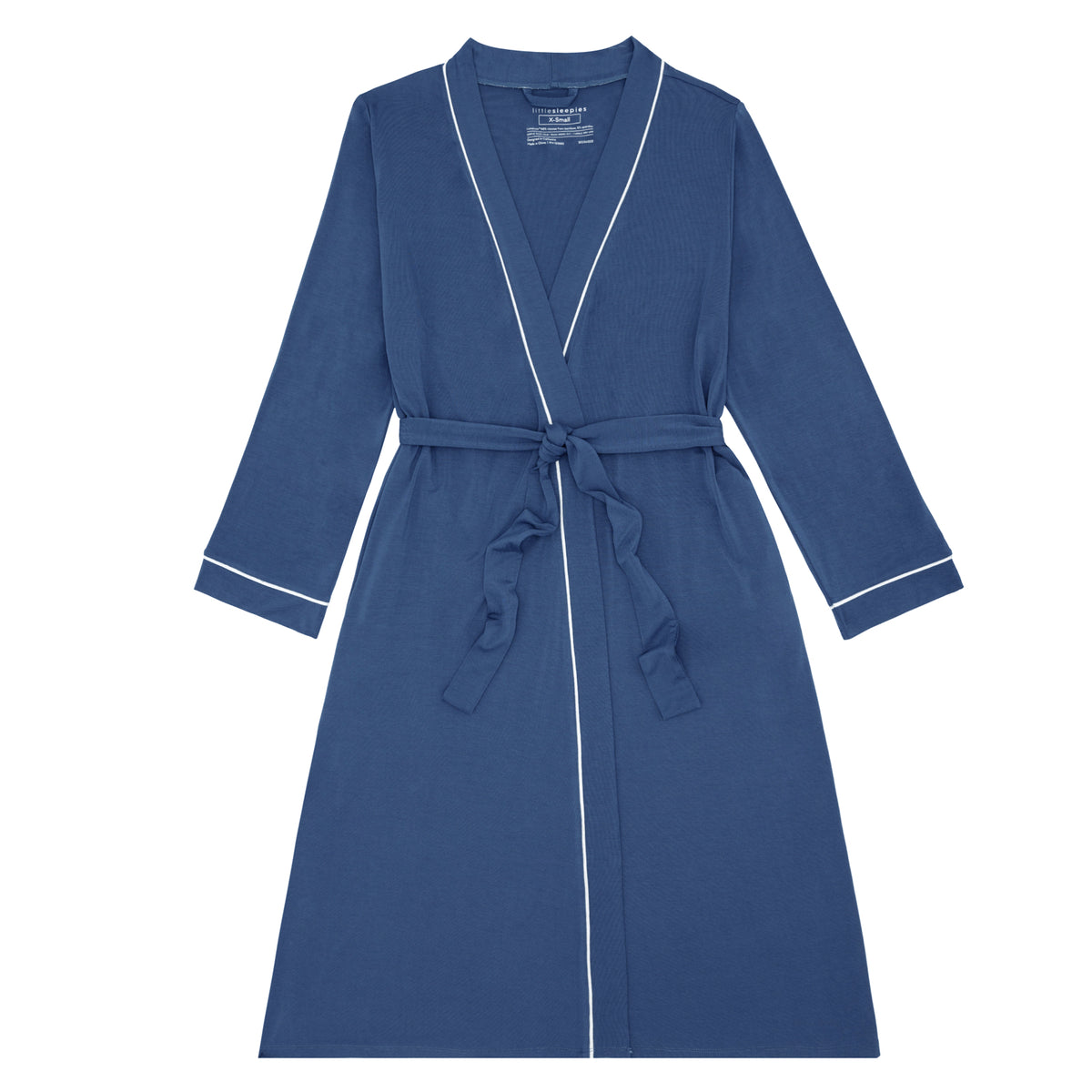 Flat lay image of an Indigo women's robe