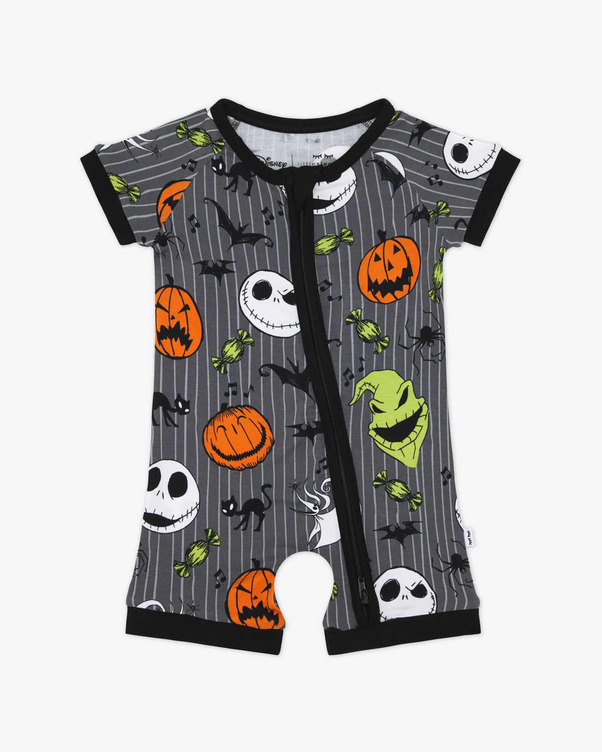 Flat lay of the Disney The Nightmare Before Christmas Shorty Zippy