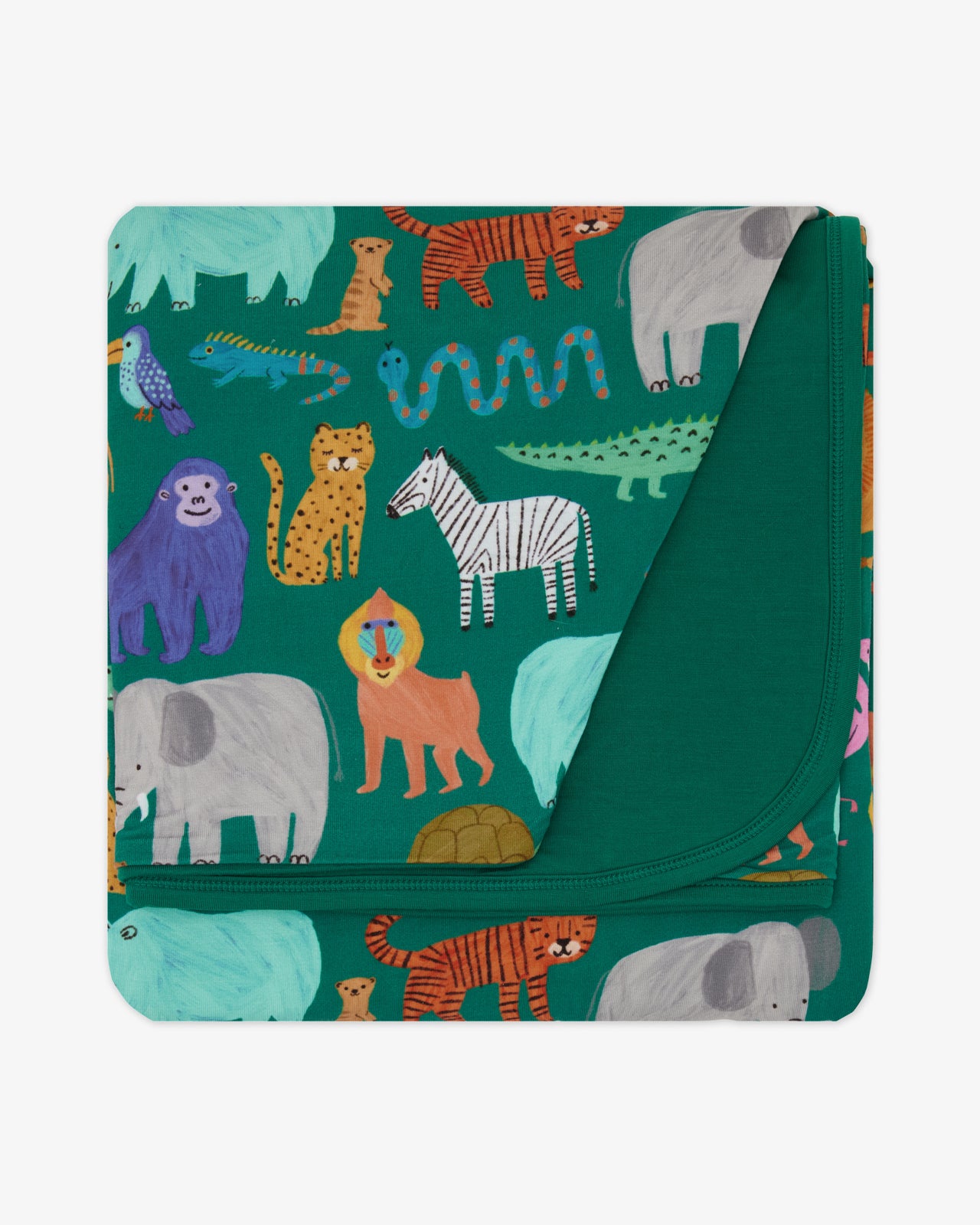 Flat lay of the Wild Zoo Large Cloud Blanket®
