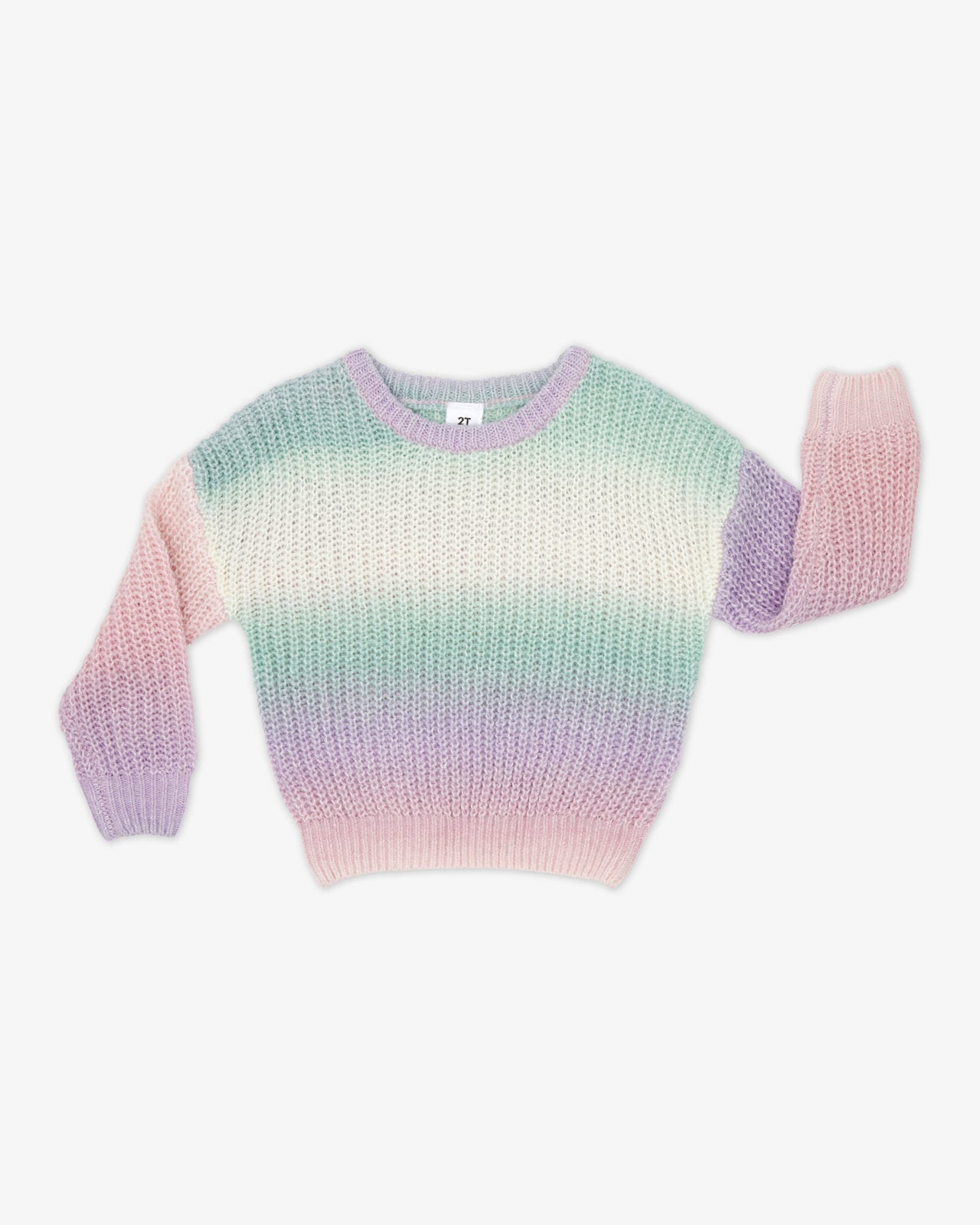 Flat lay of the Frosty Ombre Drop Shoulder Sweater