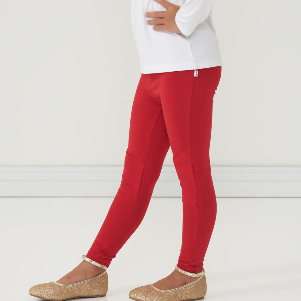 Profile image of a child wearing Holiday Red Leggings