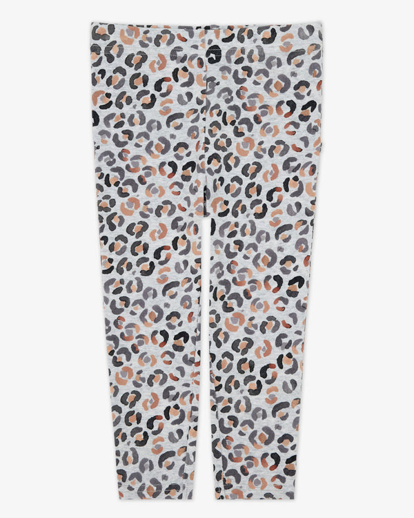 Flat lay of the Snowy Leopard Legging