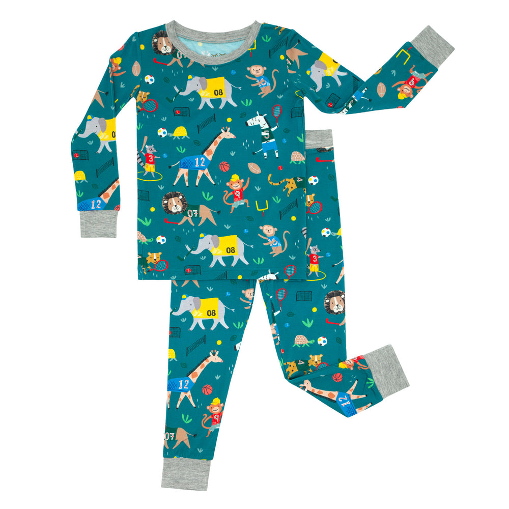 LS/P PJ Set - Jungle Gym Two-Piece Bamboo Viscose Pajama Set