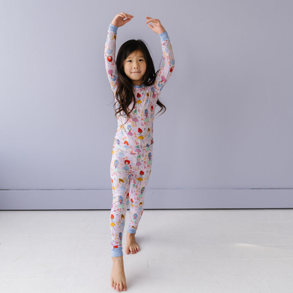 LS/P PJ Set - Prima Ballerina Two-Piece Bamboo Viscose Pajama Set